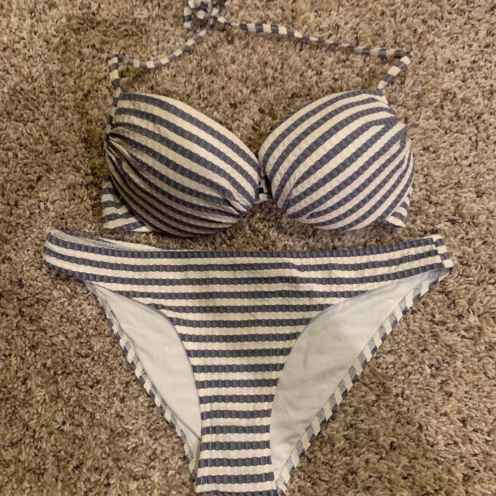 Topshop Striped Bikini